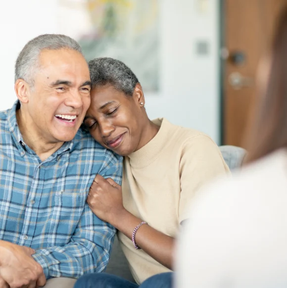 Couple sitting together during a counselling session